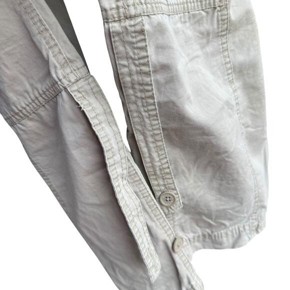 Mossimo 32 Tan Khaki Roll Up Utility Capri Pants 100% Cotton - Picture 6 of 8